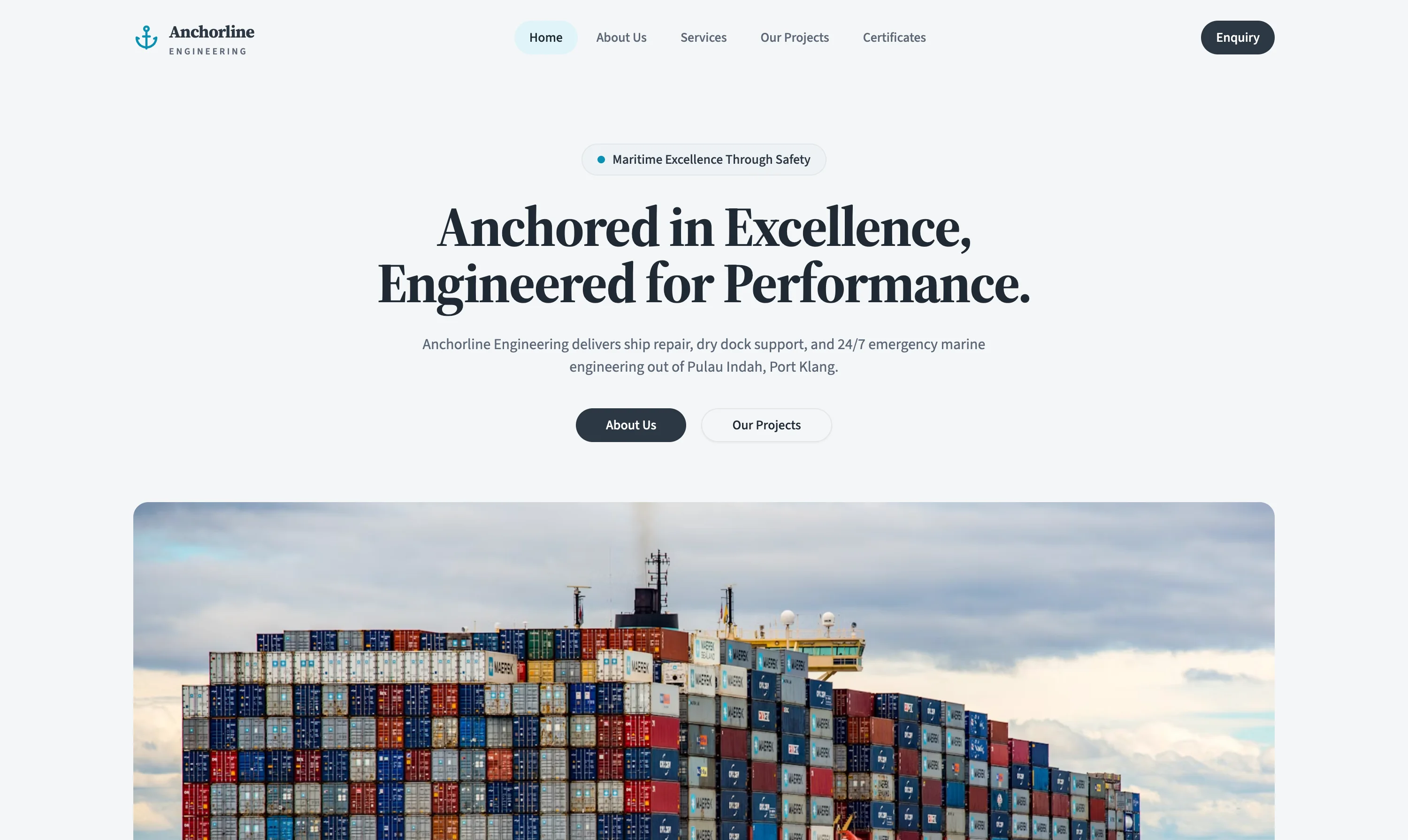 Anchorline Engineering — screenshot
